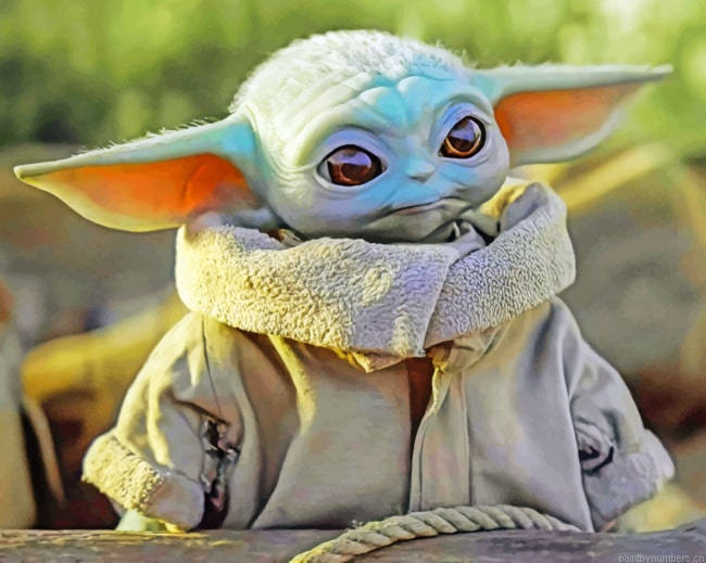 Lone Baby Yoda Movies Painting By Numbers.png