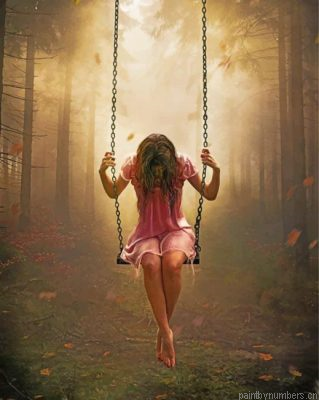 Lonely Girl Swinging Painting By Numbers.png