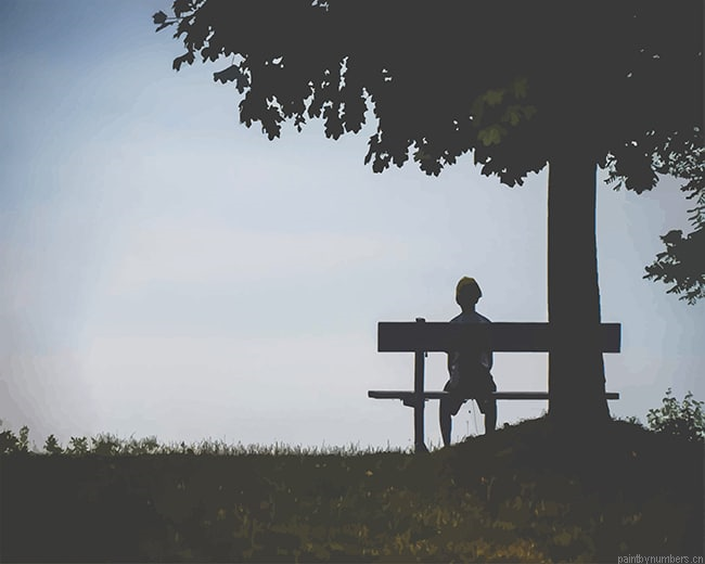 Lonely Little Boy Silhouette Painting By Numberss.png
