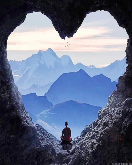 Lonely Man Heart Mountain New Painting By Numberss.png