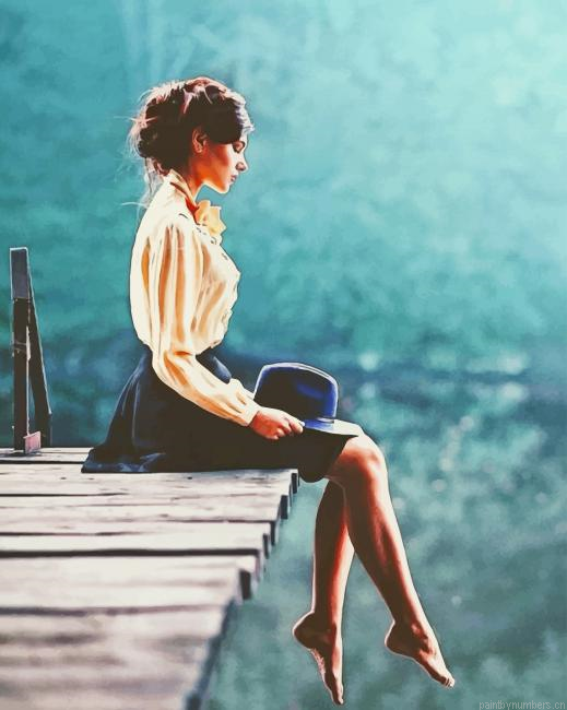 Lonely Woman Painting By Numberss.png