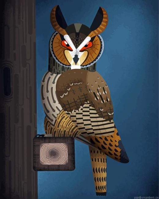 Long Eared Owl Painting By Numberss.png