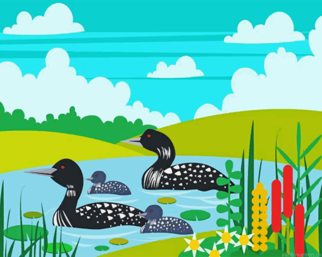 Loon Birds Painting By Numbers.png