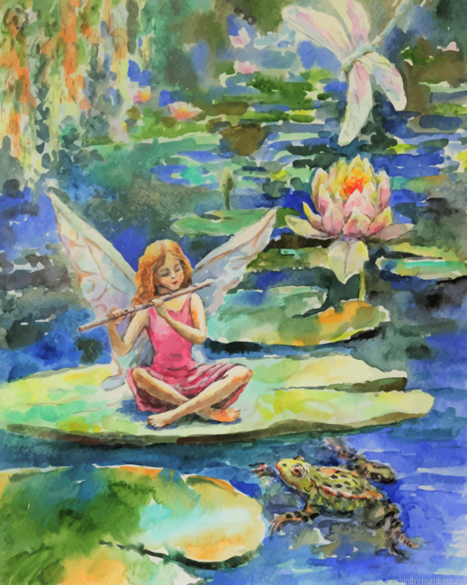 Lotus Flower Fairy Painting By Numberss.png