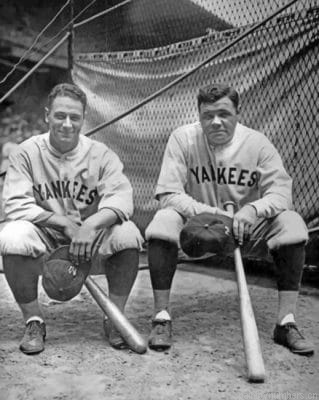 Lou Gehrig And Babe Ruth Baseball Painting By Numberss.png