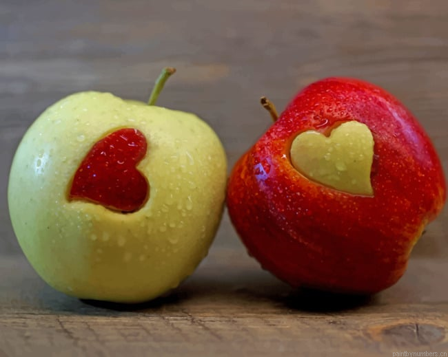 Love Apple Fruits Painting By Numberss.png