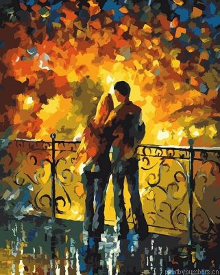 Lovers In Bridge Painting By Numberss.png