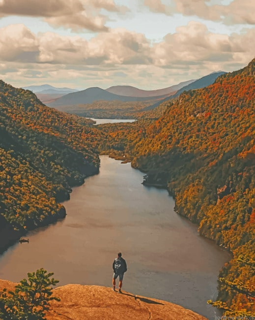Lower Ausable Lake New York Landscapes Painting By Numberss.png