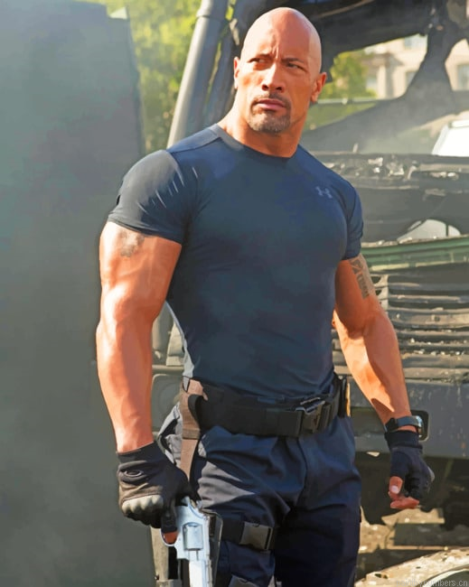 Luke Hobbs Dwayne Johnson Painting By Numbers.png