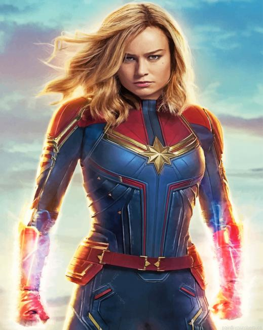 Mcu Captain Marvel Superhero Painting By Numbers.png