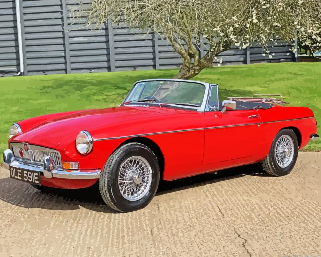 Mgb Roadster Car Painting By Numberss.png