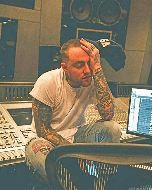 Mac Miller In The Studio Rappers Painting By Numberss.png