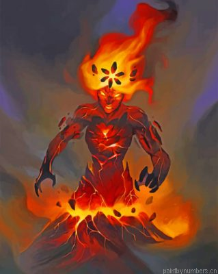 Mad Volcano Woman Painting By Numbers.png