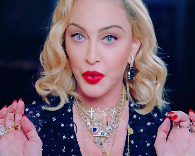 Madonna Queen Of Pop Singers Painting By Numberss.png