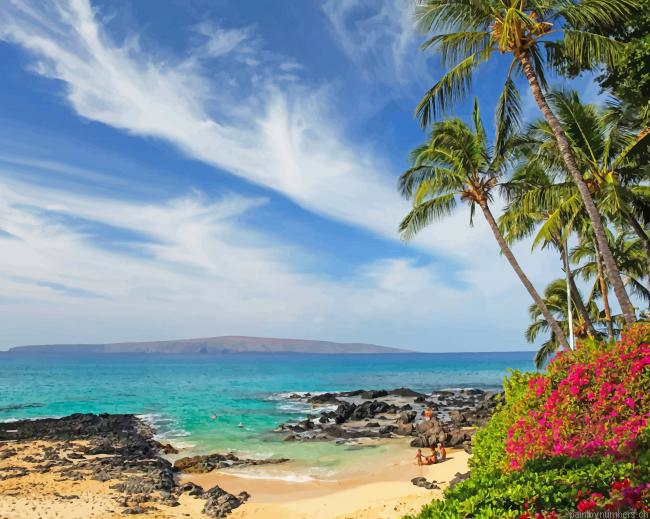 Magic Sands Beach Park Hawaii Seascapes Painting By Numberss.png