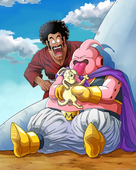 Majin Buu Mr Satan Painting By Numbers.png