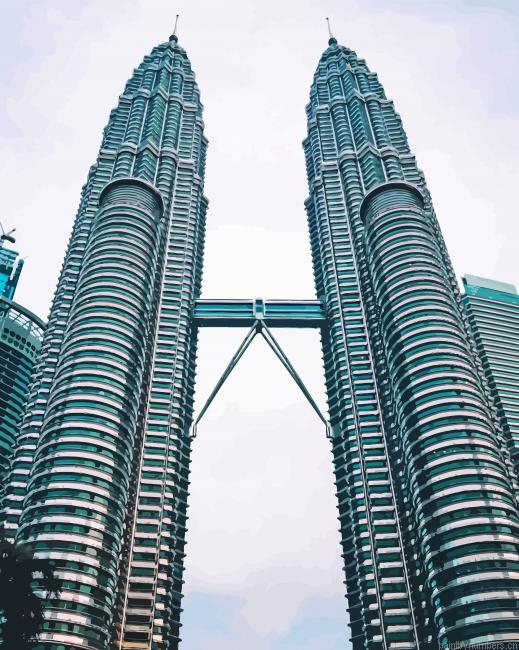 Malaysia Petronas Twin Towers Painting By Numberss.png