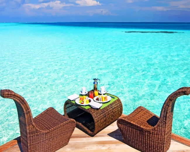 Maldives Beach Seascapes Painting By Numberss.png