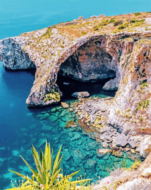Malta Seascape Painting By Numberss.png