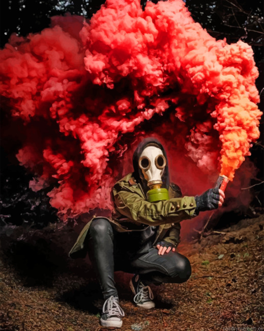Man And Smoke Painting By Numberss.png