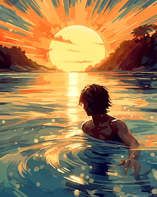 Man In The Water Painting By Numberss.png