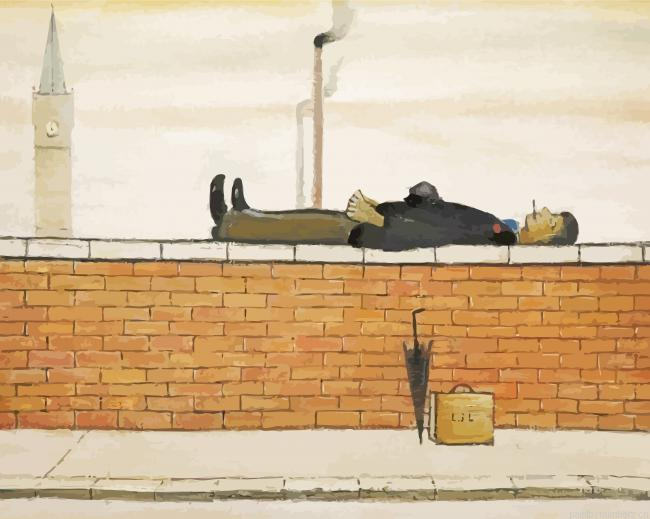 Man Lying On A Wall Painting By Numberss.png