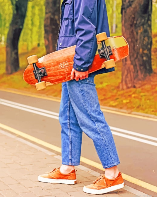 Man And Skate Painting By Numberss.png