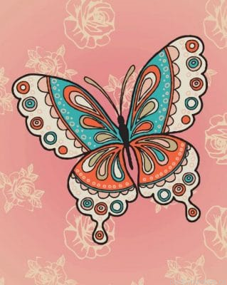 Mandala Butterfly Insects Painting By Numbers.png