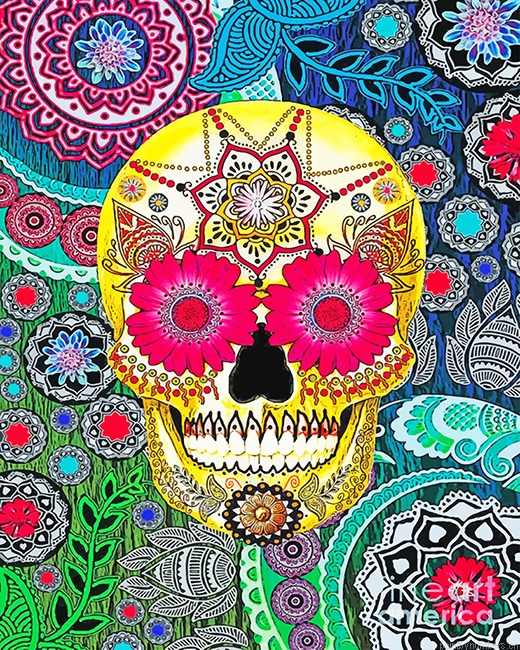 Mandala Colorful Skull Painting By Numberss.png