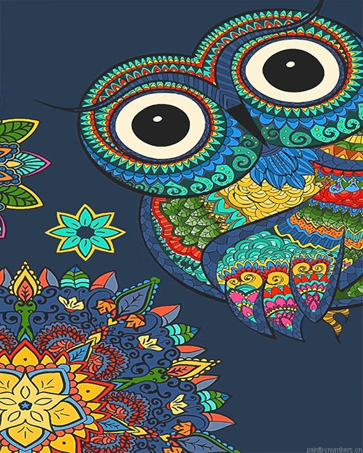 Mandala Owl Art Birds Painting By Numberss.png