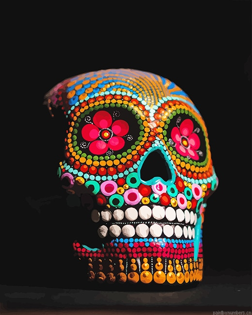 Mandala Skull Painting By Numberss.png