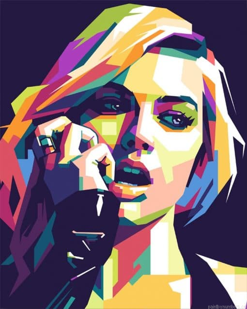Margot Robbie Pop Art Actors Painting By Numberss.png