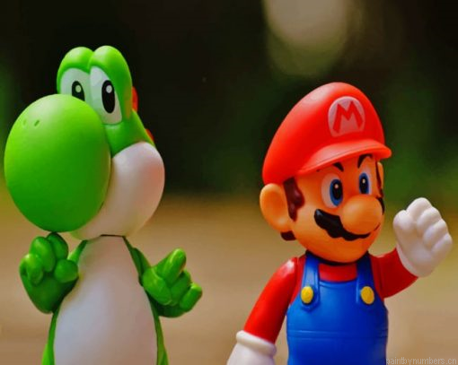 Mario And Yoshi Toys Painting By Numberss.png