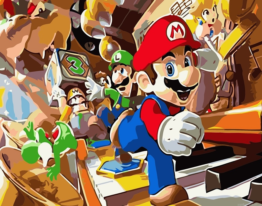 Mario Family Animation Painting By Numberss.png