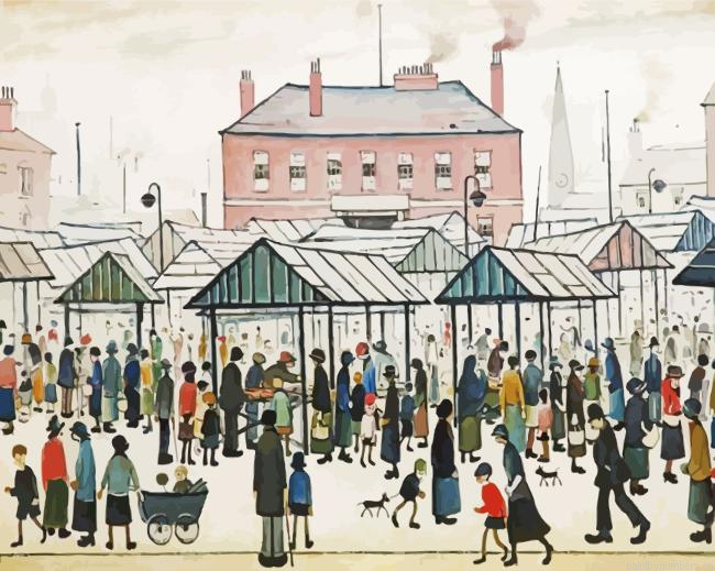 Market Scene From A Northern Town Painting By Numberss.png