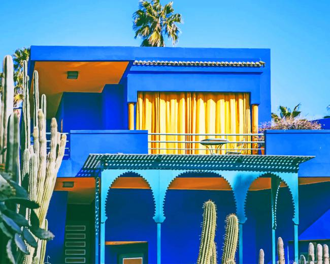 Marrakesh La Majorelle Buildings Painting By Numberss.png