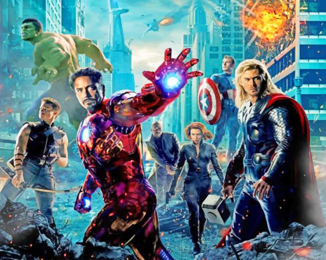 Marvel Heroes And Avengers Movies Painting By Numberss.png