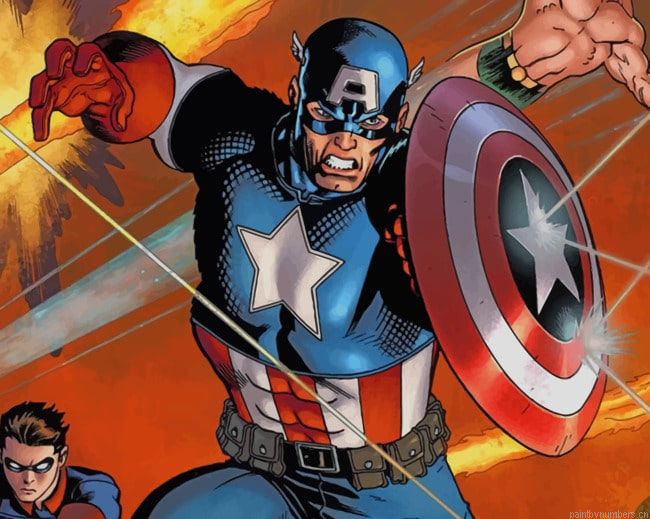 Marvelous Captain America Animations Painting By Numberss.png