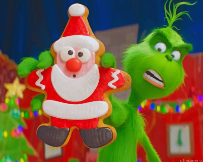 Max The Grinch Holding Santa Movies Painting By Numbers.png
