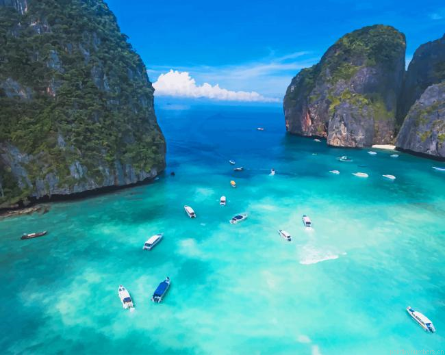 Maya Bay Thailand Seascapes Painting By Numberss.png