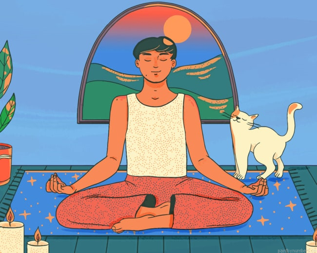 Meditation Inside The House Painting By Numberss.png