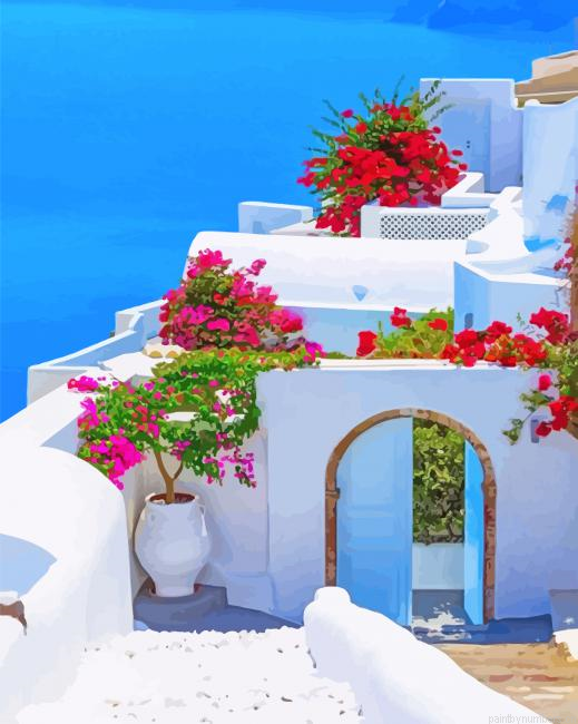 Mediterranean Santorini Cities Painting By Numberss.png