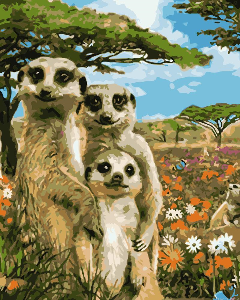 Meerkat Family Painting By Numbers.png