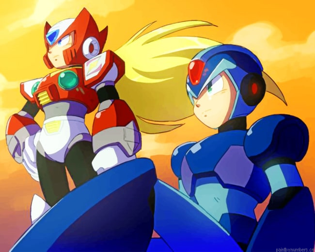 Mega Man X Cartoon Painting By Numberss.png