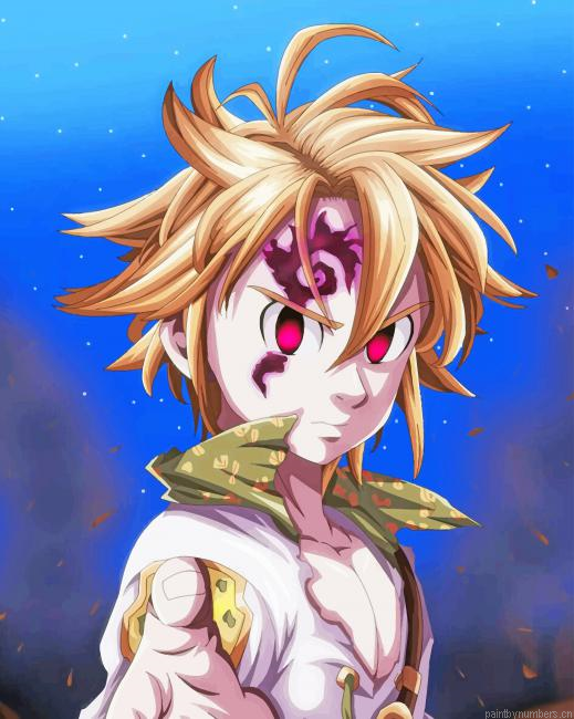 Meliodas Anime Seven Deadly Sins Painting By Numbers.png