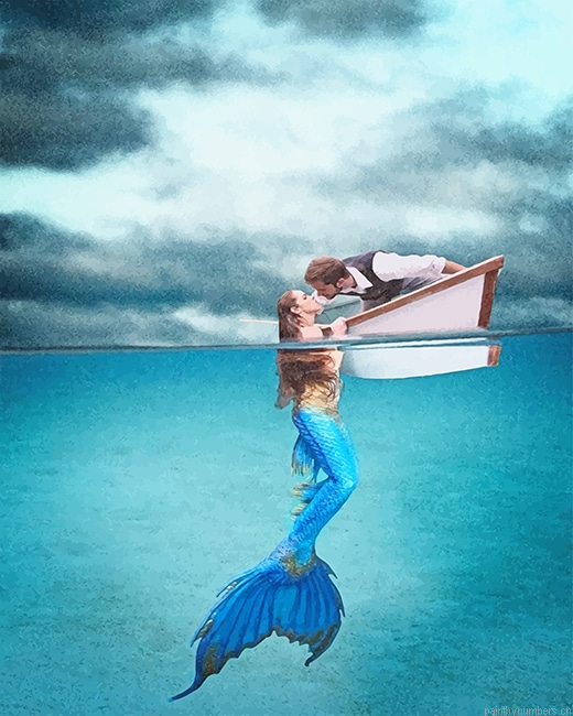 Mermaid In Love Painting By Numberss.png