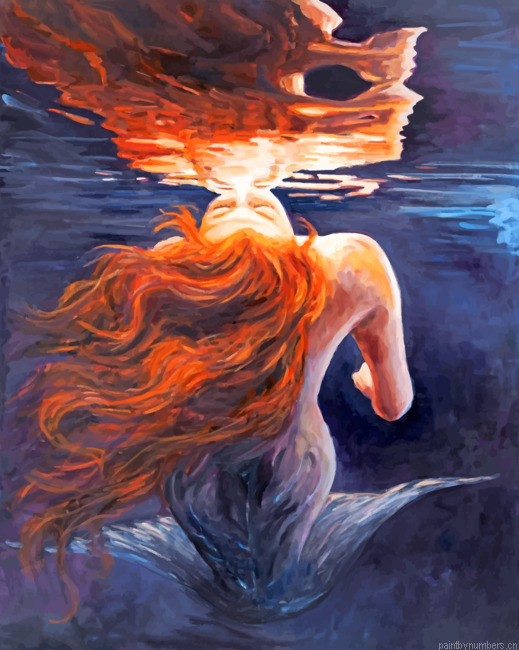 Mermaid Underwater Painting By Numberss.png