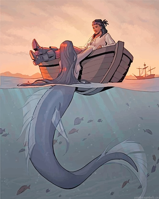 Mermaid And Human Painting By Numberss.png