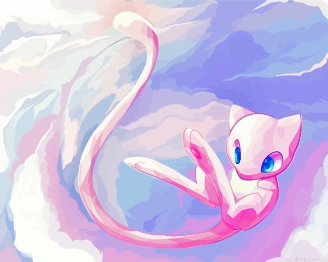 Mew Pokemon Art Painting By Numberss.png