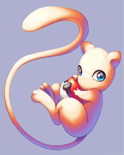 Mew Pokemon Painting By Numberss.png